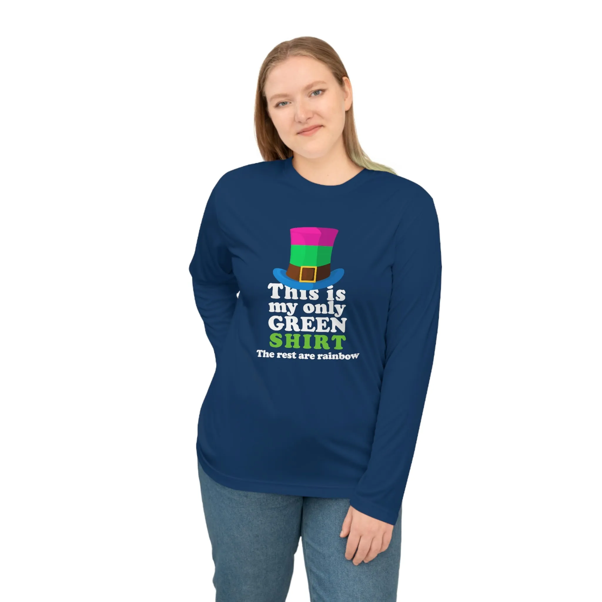 Polysexual Flag Unisex Performance Long Sleeve Shirt - My Only Green Shirt