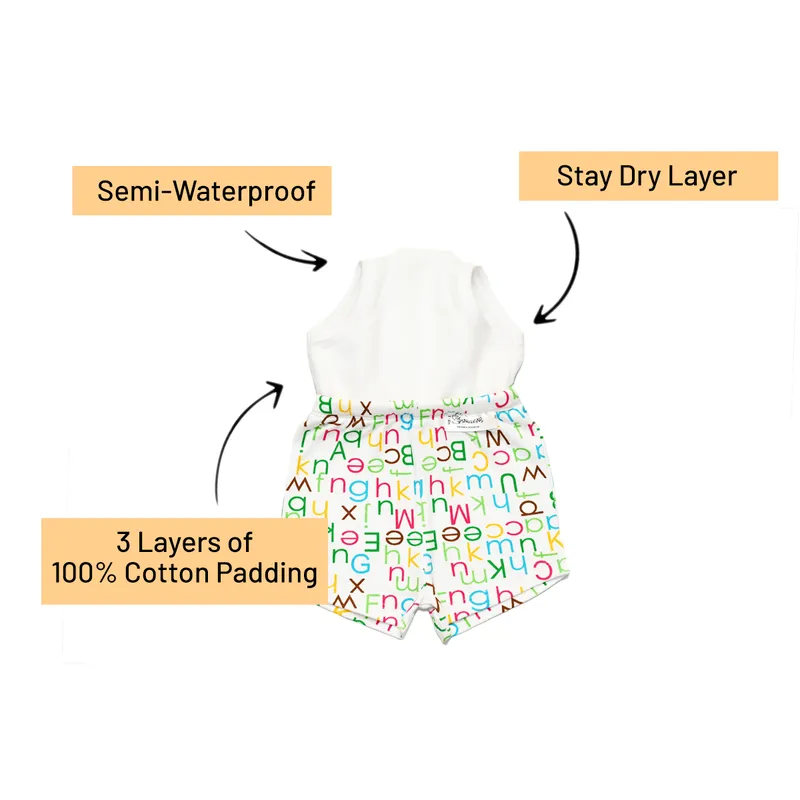 Potty Training Shorts for Toddlers, Boys and Girls | 100% Cotton (Size 2, Fits 2 – 3 years) - Pack of 2