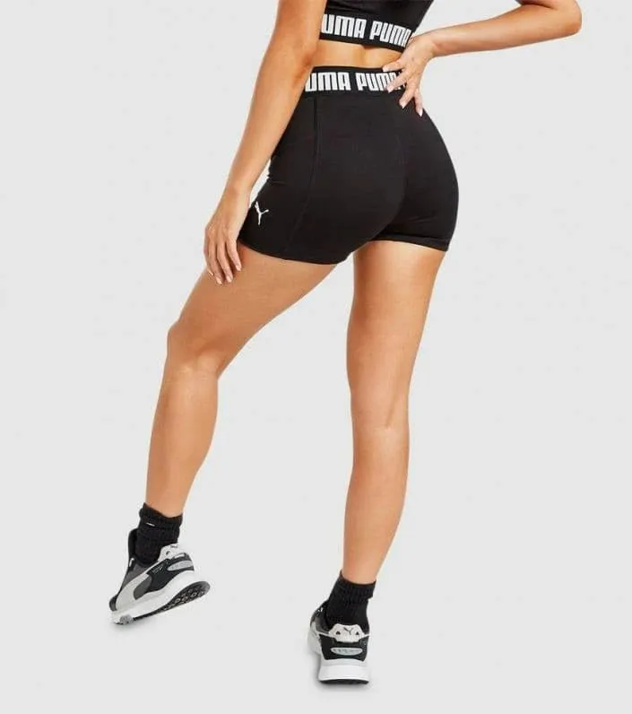 PUMA WOMEN'S TRAIN 3 BLACK SHORT TIGHTS