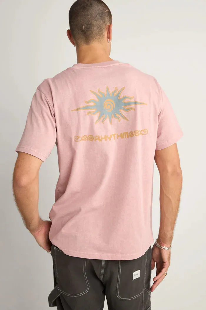 Rhythm Flame Printed Vintage Ss T Shirt - MAUVE