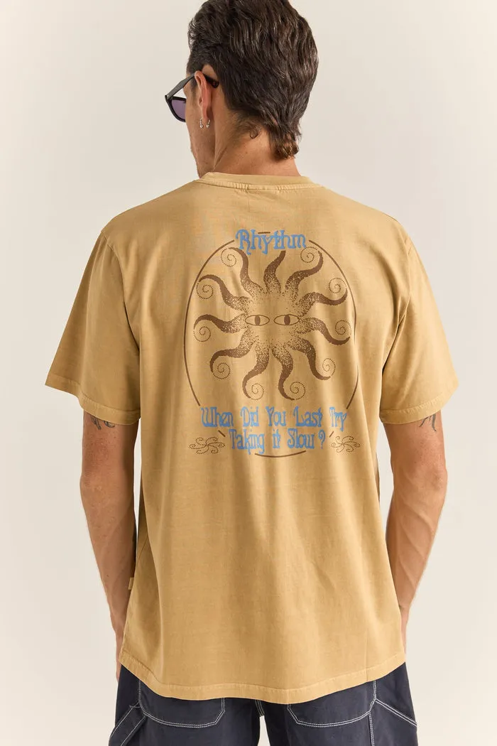 Rhythm Sun Vintage Ss T-Shirt - MACADAMIA