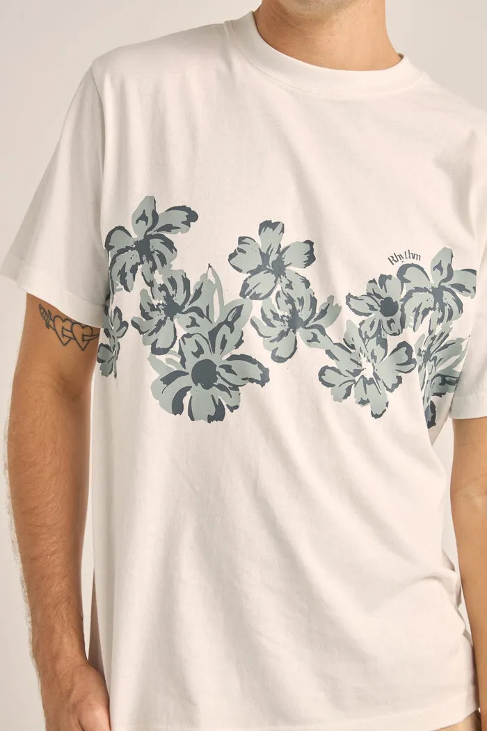 Rhythm Vacation Floral Ss T Shirt - VINTAGE WHITE