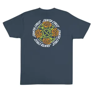 Santa Cruz Dressen Rose Solo Mens T-Shirt - STEEL BLUE