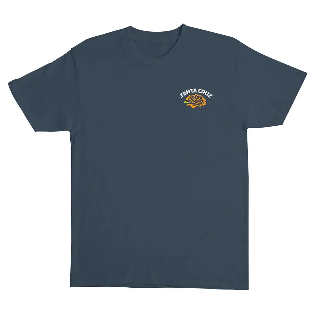 Santa Cruz Dressen Rose Solo Mens T-Shirt - STEEL BLUE