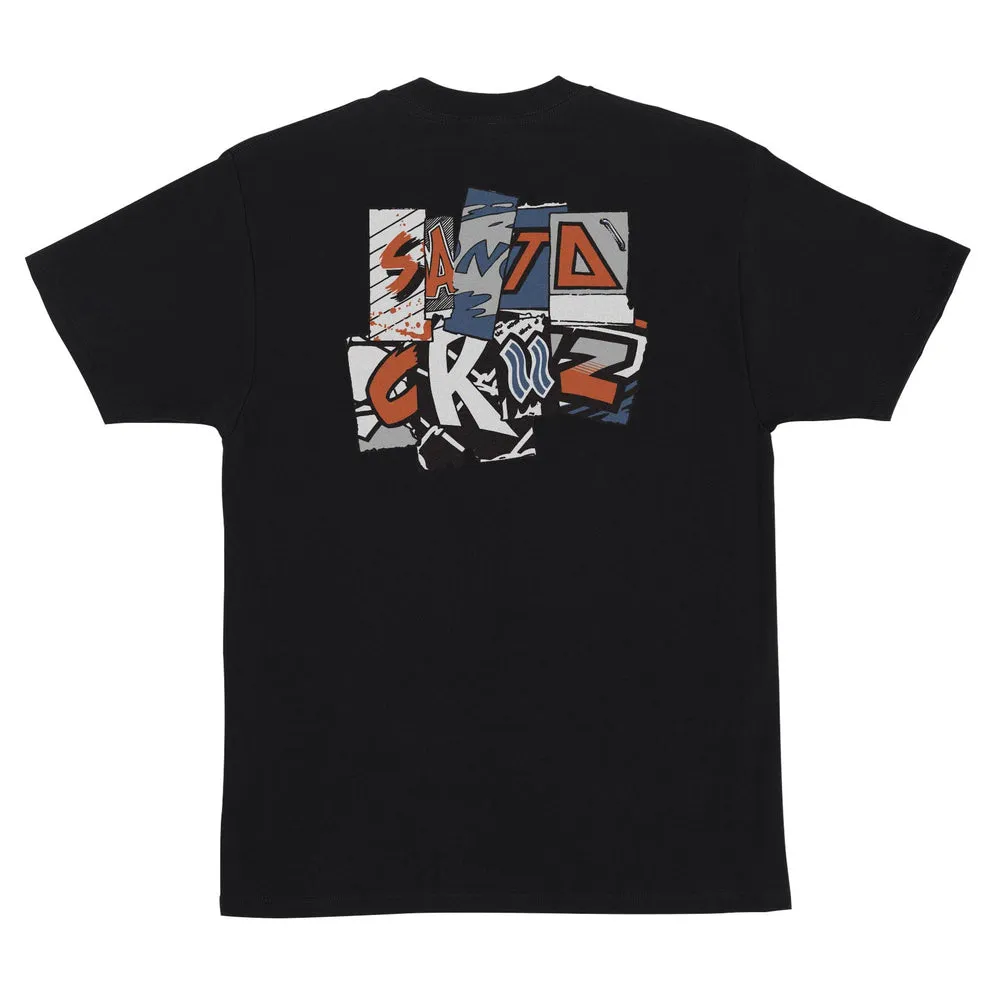 Santa Cruz Kickback Mens T-Shirt - BLACK