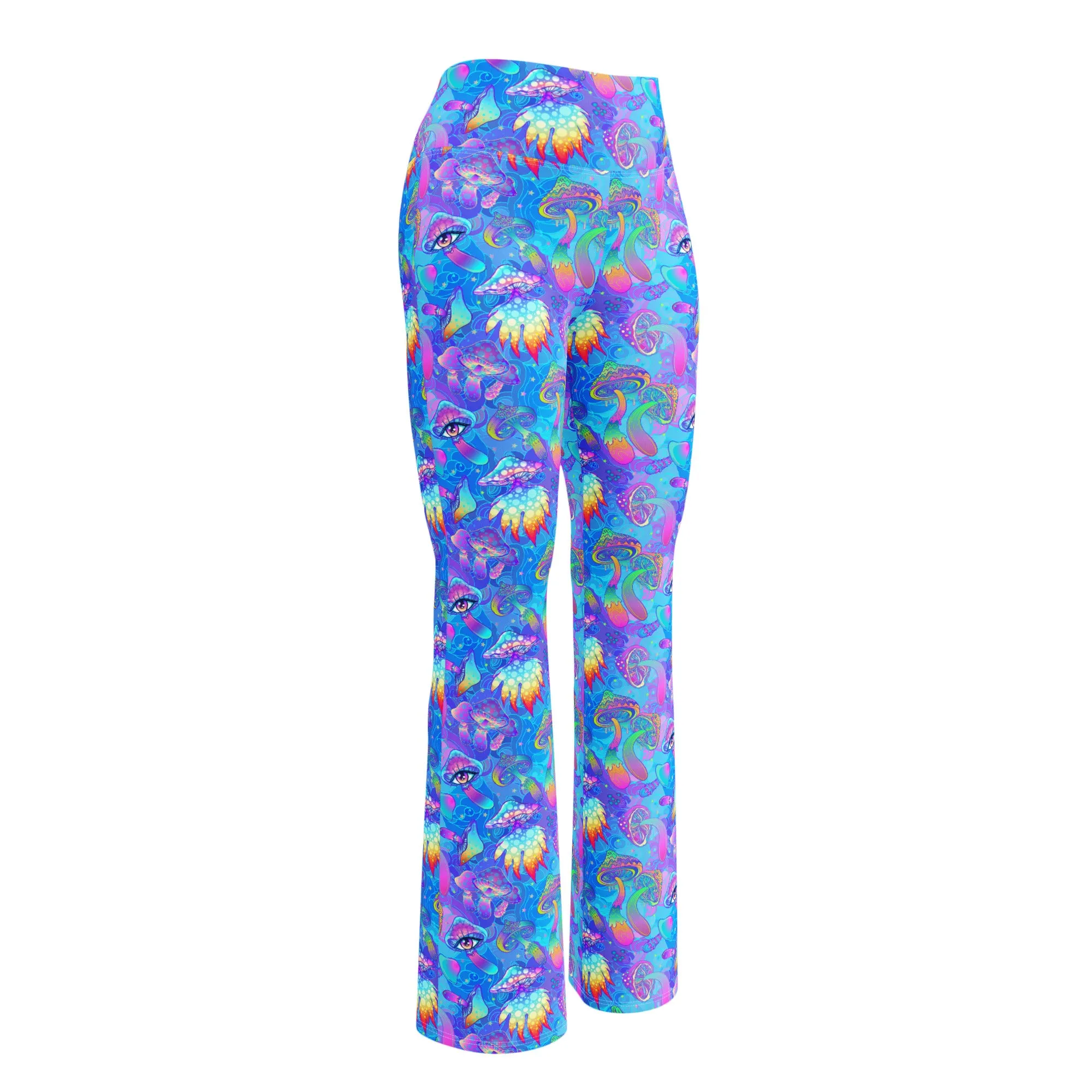 Shroomin Blue Flare leggings