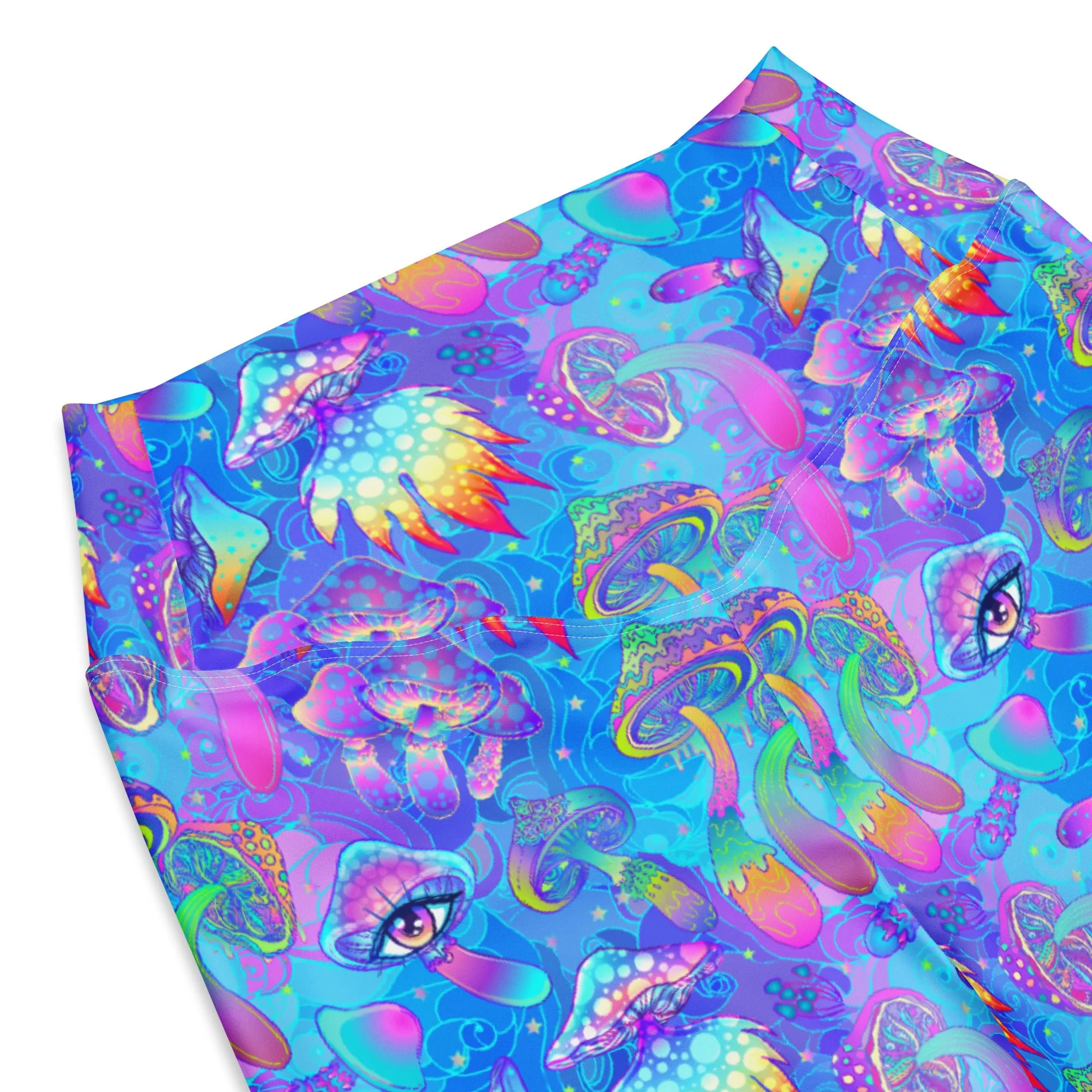 Shroomin Blue Flare leggings