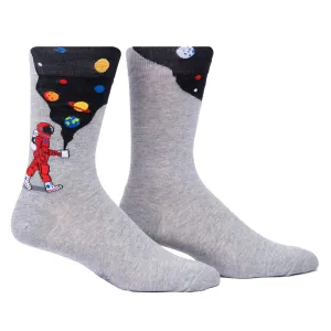 Sock It To Me Men's Crew Socks - Moon Walk in the Morning