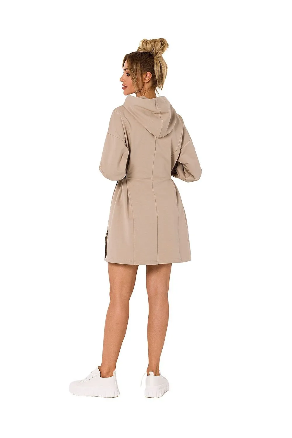 TEEK - Side Tied Sweatshirt Hoodie Dress