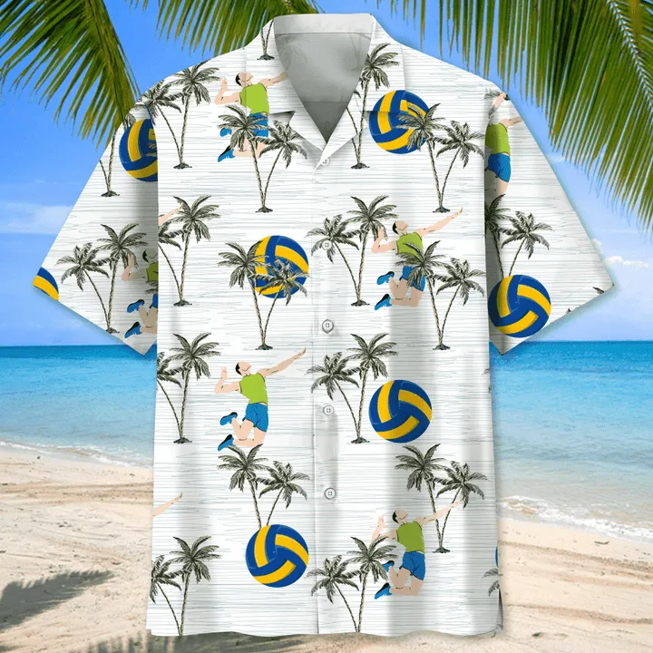 Volleyball Flower Hawaiian Shirt, Volleyball Shirt,  Sports Team Group Shirts