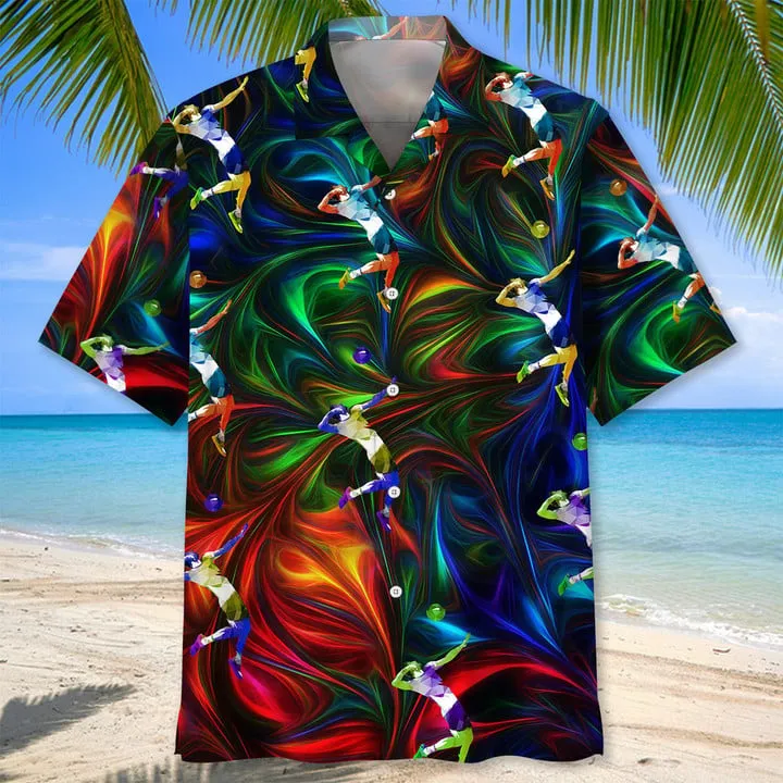 Volleyball Flower Hawaiian Shirt, Volleyball Shirt,  Sports Team Group Shirts