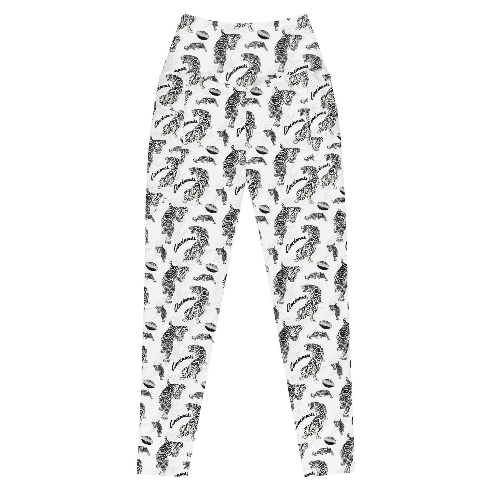 White Tiger Pattern Leggings