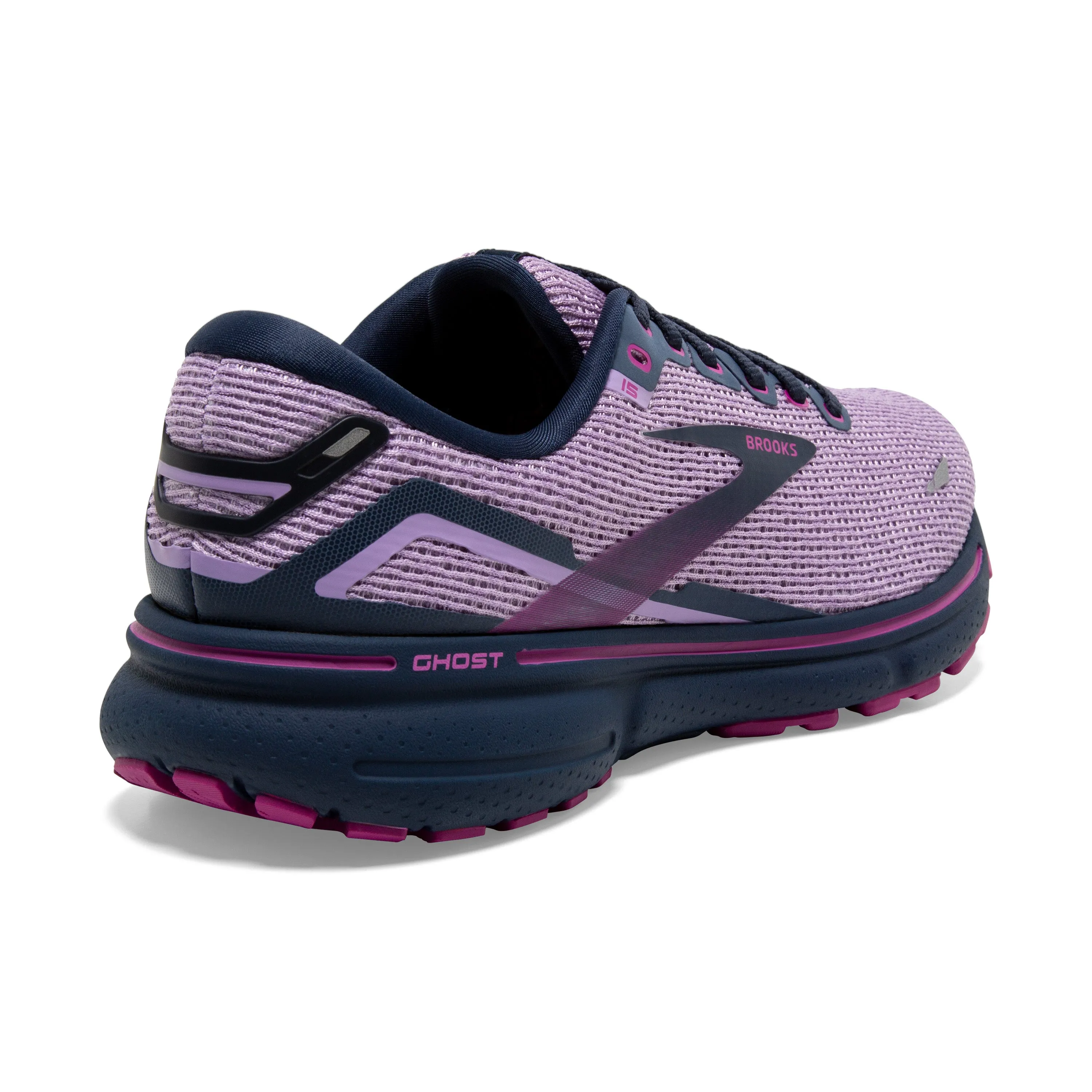 Women's Brooks Ghost 15 1203801B592 Color: Rhapsody/Dress Blue/Viola