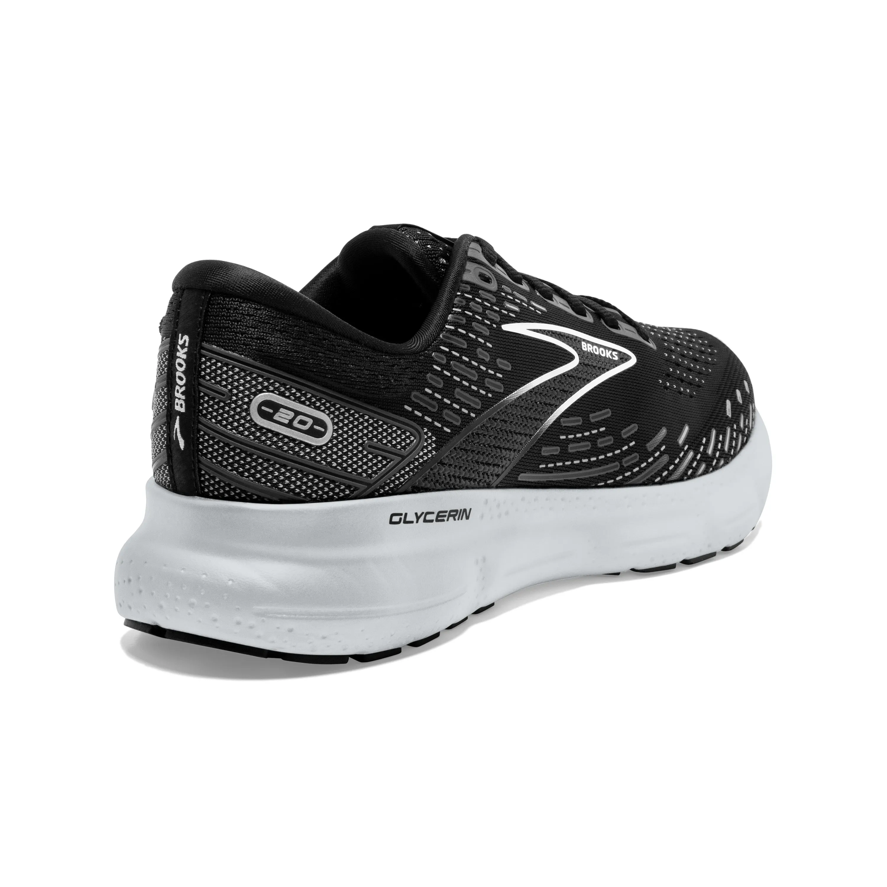 Women's Brooks Glycerin 20 Color: Black/White/Alloy