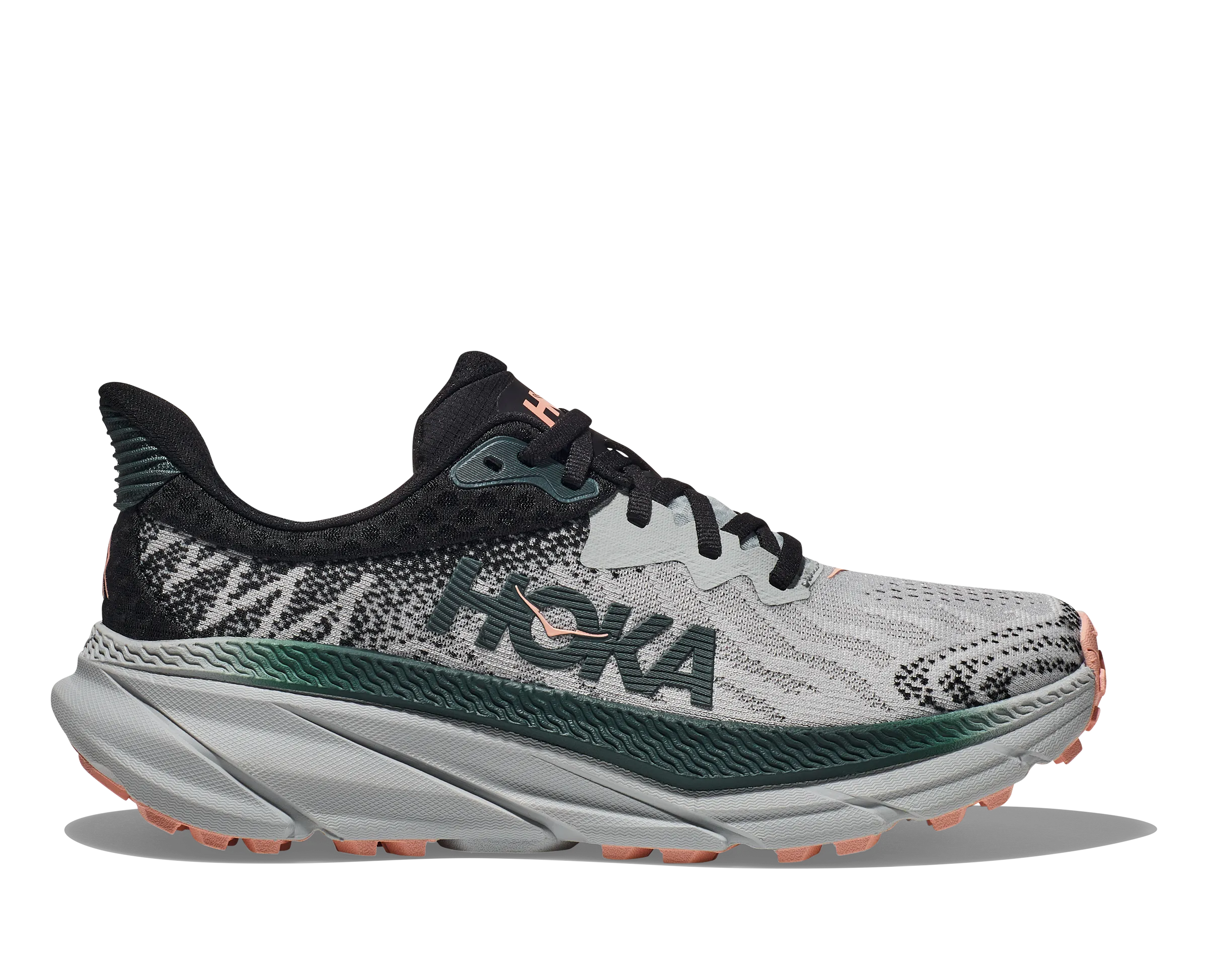 Women's Hoka Challenger 7 Color: Harbor Mist/Spruce (WIDE WIDTH)