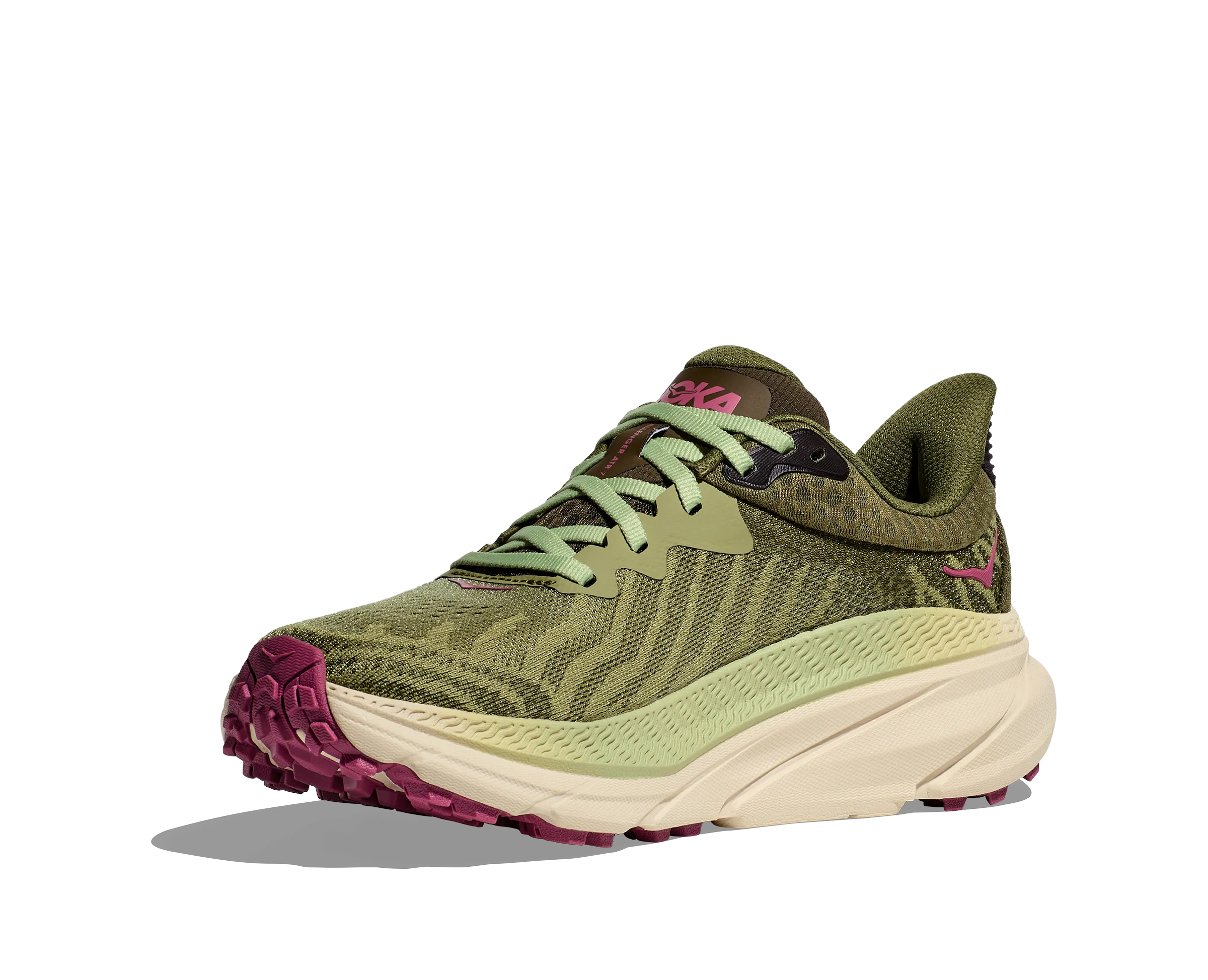 WOMEN'S HOKA CHALLENGER ATR 7 1134498FBT COLOR: FOREST FLOOR/BEET ROOT