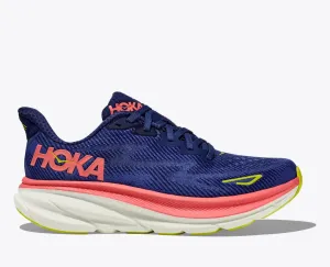 Women's Hoka Clifton 9 1127896EVN Color:  Evening Sky/Coral