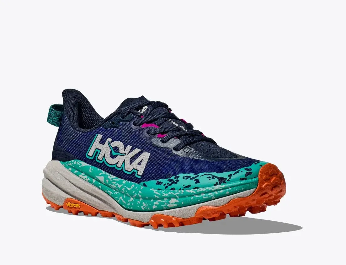 WOMEN'S HOKA SPEEDGOAT 6 1147811VYM COLOR: VARISITY NAVY METEOR