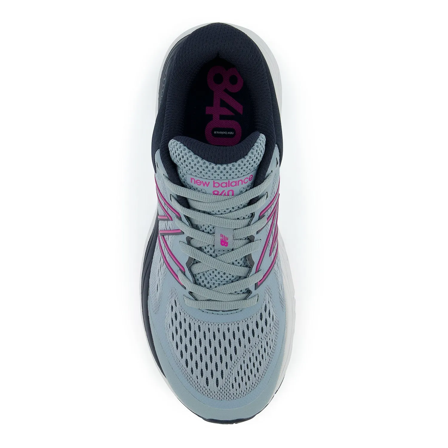 Women's New Balance 840v5 Color: Cyclone with Eclipse and Magenta Pop