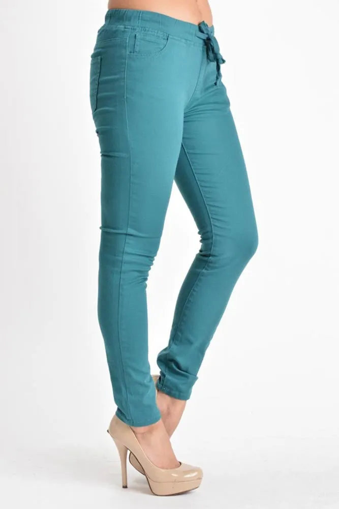 Women's Skinny Twill Jogger Pants