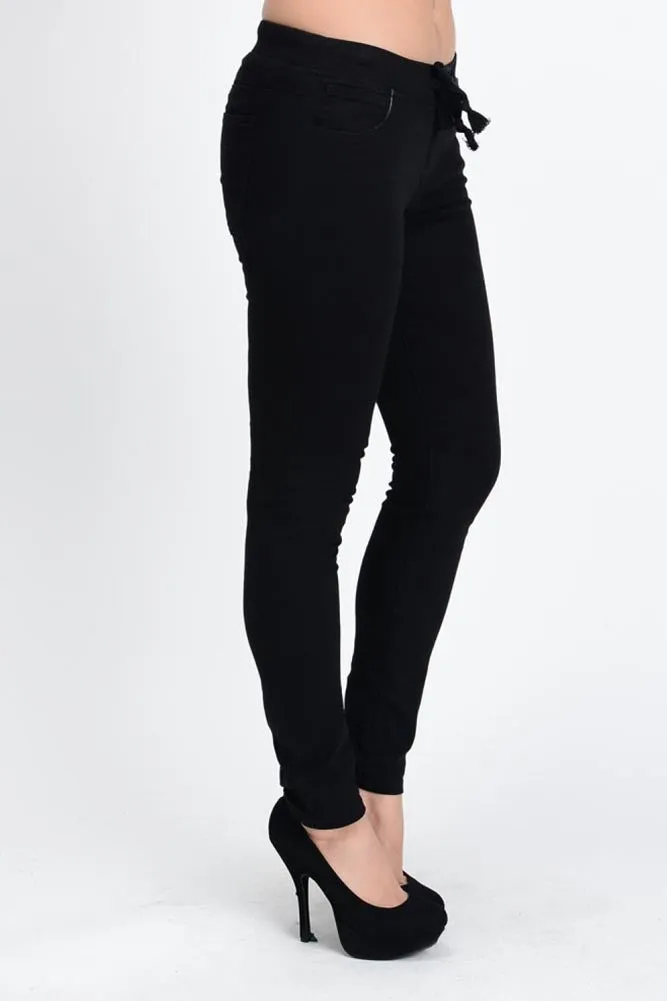 Women's Skinny Twill Jogger Pants