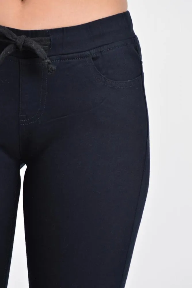 Women's Skinny Twill Jogger Pants