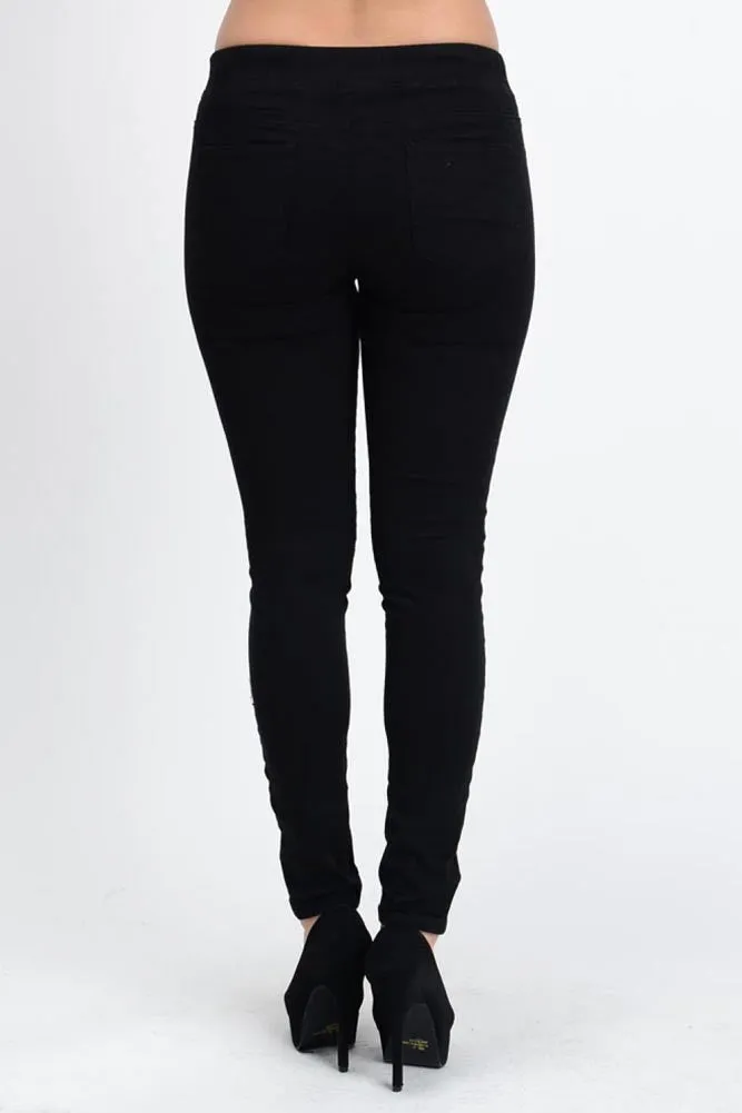 Women's Skinny Twill Jogger Pants