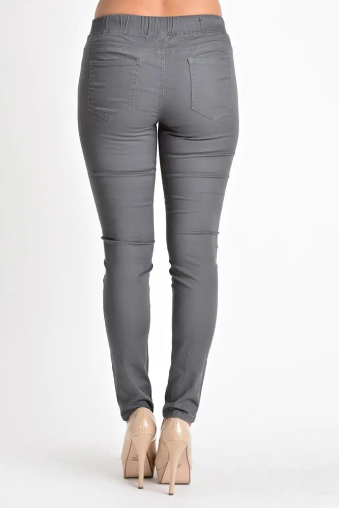 Women's Skinny Twill Jogger Pants