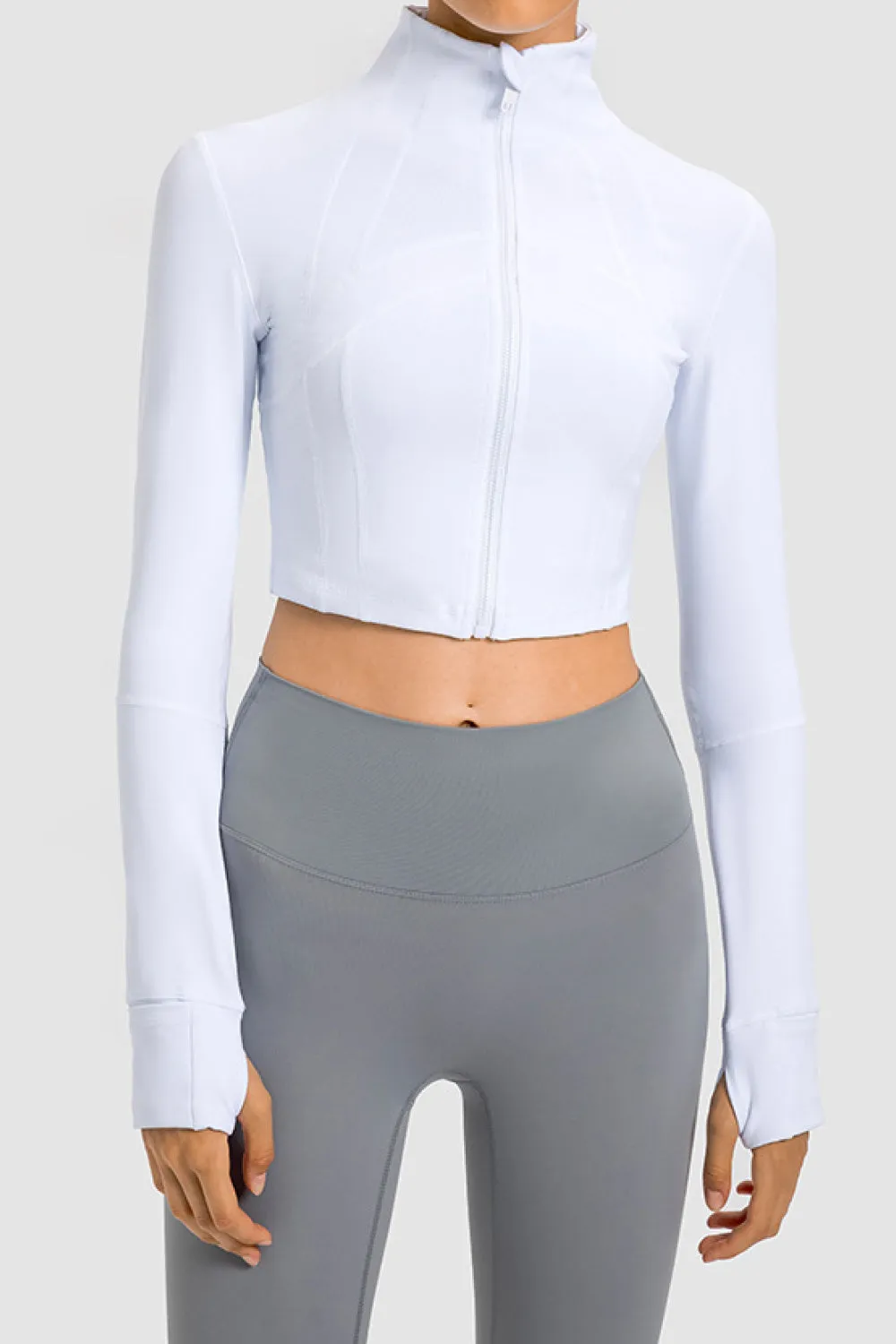 Zip Front  Cropped Sports Jacket